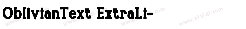 OblivianText ExtraLi字体转换